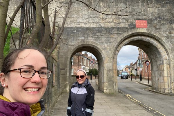 Lizzie and Charlene on a Move Mates walk