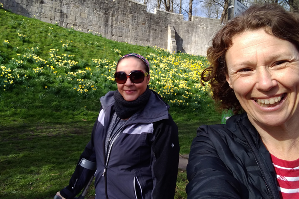 Charlene and Bec on a Move Mates walk
