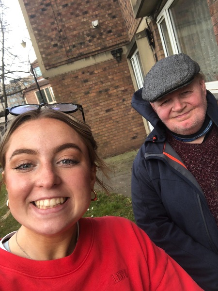 Ellie and beneficiary Jim Holt